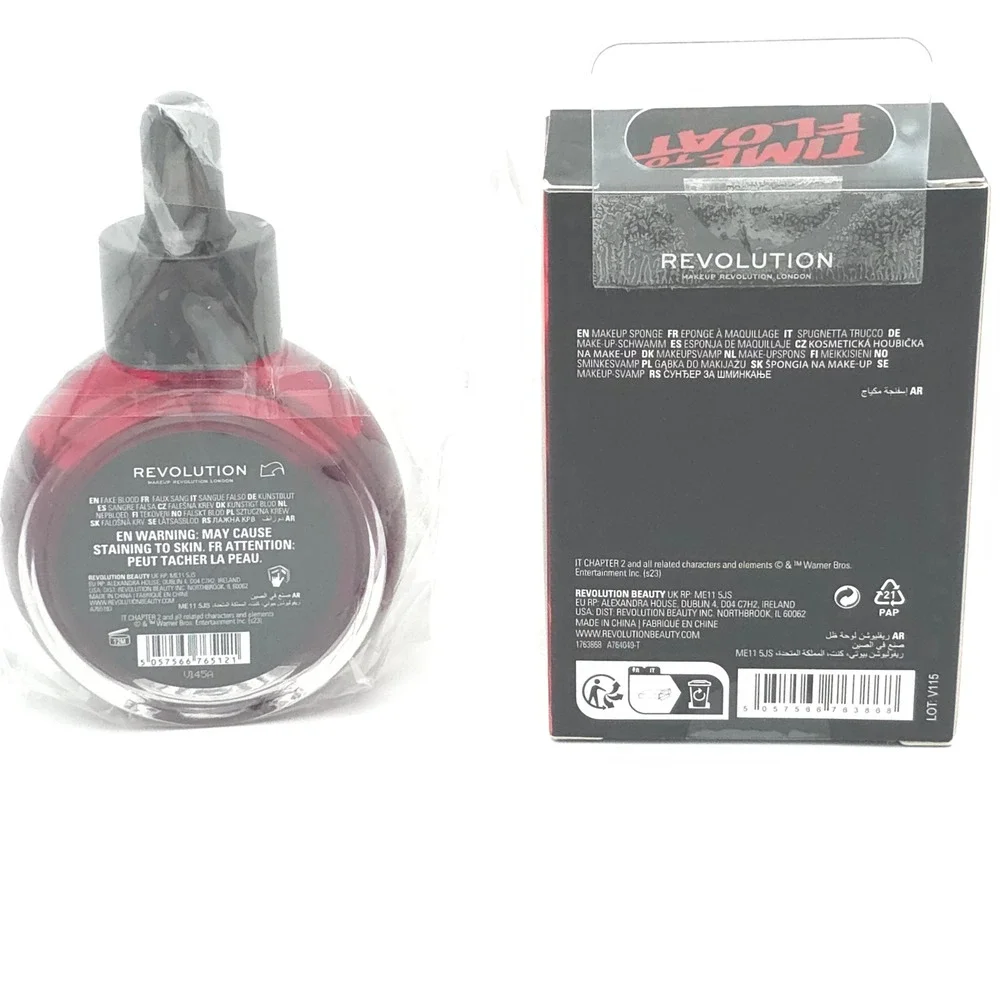 Revolution IT Chapter Two Fake Blood & Beauty Sponge Set Pennywise Halloween NEW